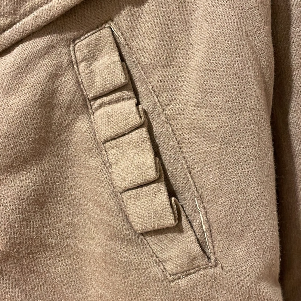Mike & Chris Fleece Peplum Jacket Taupe Small - Picture 3 of 10